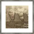 Indianapolis Pyramids Textured 2 Framed Print