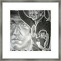 Jackie Chan And Bruce Framed Print