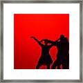 Jazz Dance Silhouette Framed Print