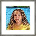 Jeannie At The Pool Framed Print