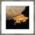 Jet Trail Sunset Framed Print