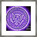 Kirlian Photograph Of An U.s. Half Framed Print