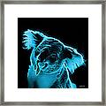 Koala Pop Art - Cyan Framed Print