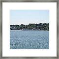 Lake Huron Shoreline Collection - St. Ignace Mi Harbor Framed Print