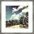 #landscape #clouds #travel #road Framed Print