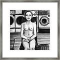 Laundry Day 5 In Bw Framed Print