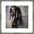 Lean Against The Wall Framed Print