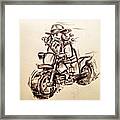 #lego #blackbeard #riding #motorcycle Framed Print