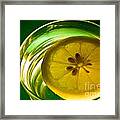 Lemon In The Glass Of Water Framed Print