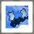 Abstract Guitar In Blue 2 Framed Print