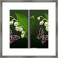 Lily Of The Valley - Gently Cross Your Eyes And Focus On The Middle Image Framed Print