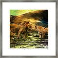 Lion Lovers Framed Print