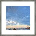 Local Fishing Boats Dock. Framed Print