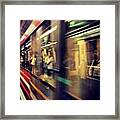 #london #dlr #train #movement #speed Framed Print