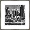 London Skyline Bw I Framed Print