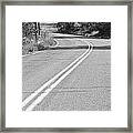 Long And Winding Road Bw Framed Print