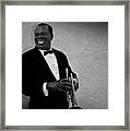 Louis Armstrong Bw Framed Print