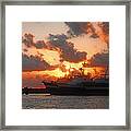 Louisiana Sunset In Port Fourchon Framed Print