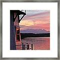 Loves Red Glow Framed Print