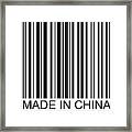 Made In China Barcode Framed Print
