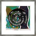 Man Winking Spiral Framed Print