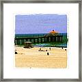 #manhattan #beach #pier #outdoors Framed Print