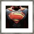 #manofsteel #superman #costume Framed Print
