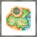 Map Of China Framed Print