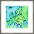 Map Of Europe Framed Print