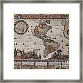 Map Of The Americas Circa 1680 Framed Print