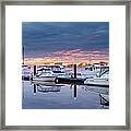 Marina Sunset Framed Print