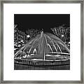 Market Common Fountain Black And White Framed Print