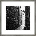 Martins Lane Narrow Entrance To Tenement Buildings In Old Aberdeen Scotland Uk Framed Print