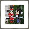 Mickey And Minnie Mouse Framed Print