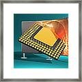 Microprocessor Research, Artwork Framed Print