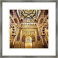Mihrab And Ceiling Of Mezquita In Cordoba Framed Print