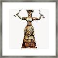 Minoan Snake Goddess Framed Print