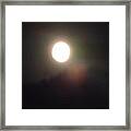 Moon Over Mountains Framed Print