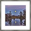 Moon Over The Marsh Framed Print