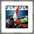 My Kangaroo Bringing Indonesian Flag In Framed Print