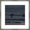 Mysterious Fisherman Framed Print