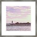 Navy Pier #chicago #purple #sky #water Framed Print