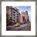 New York City Street Scene On A Beautiful Day Framed Print