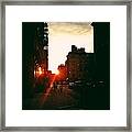 New York City Sunset Framed Print