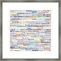 New York Text Design Ii Framed Print