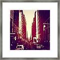 #newyork #city #street #bandw #cool Framed Print