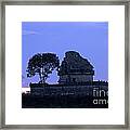 Obervatory At Sunset Chichen Itza Mexico Framed Print