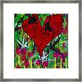 Oh My Green Heart Framed Print