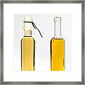 Oil And Vinegar Bottles Framed Print