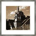 Ol' Church On The Hill Framed Print